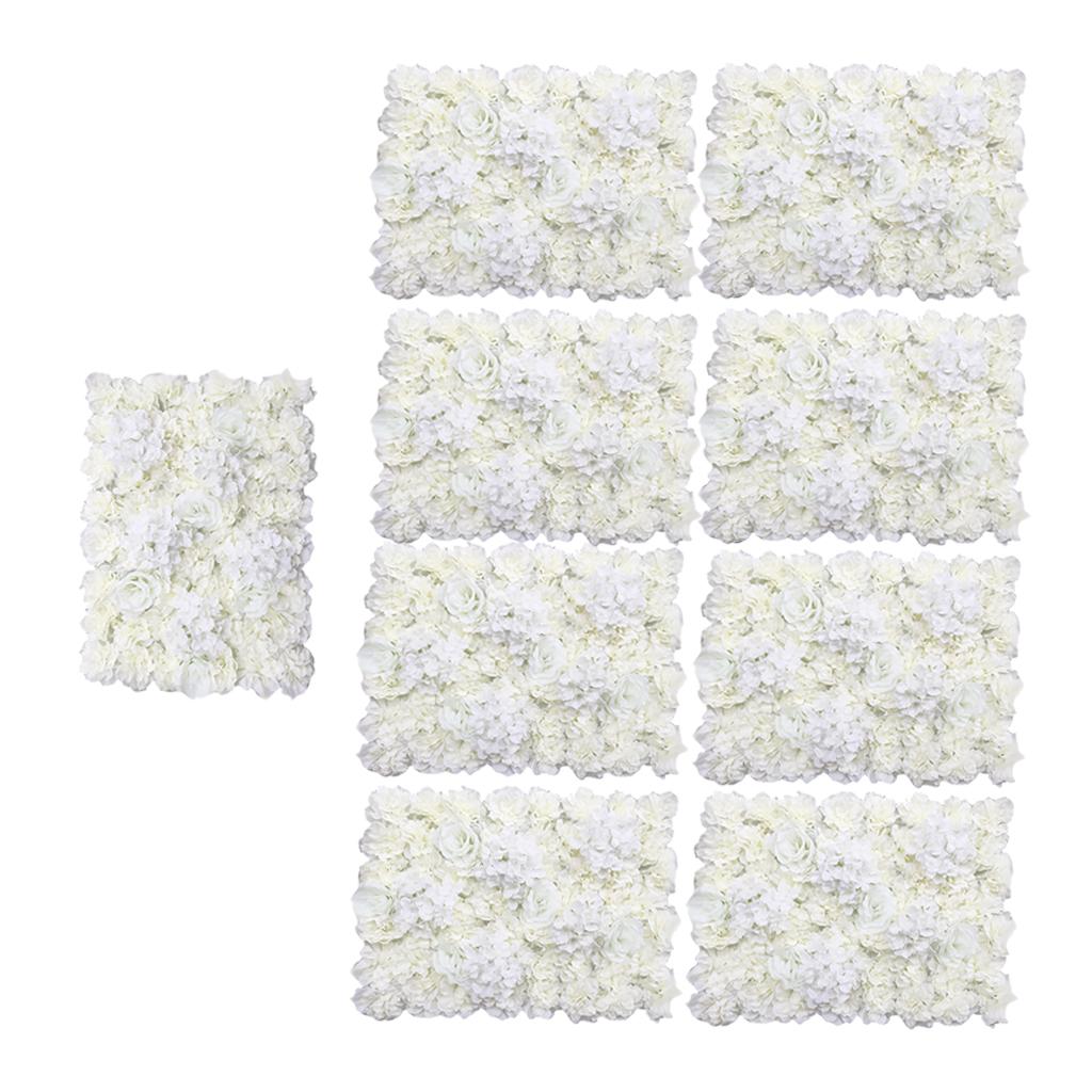 9 Artificial Flower Wall Wedding Venue Flower Pillar Main Road Decor Cream