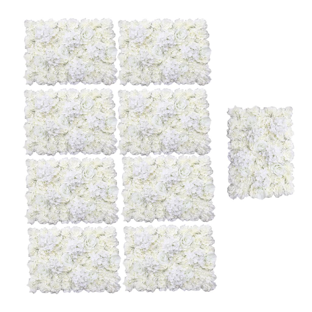 9 Artificial Flower Wall Wedding Venue Flower Pillar Main Road Decor Cream