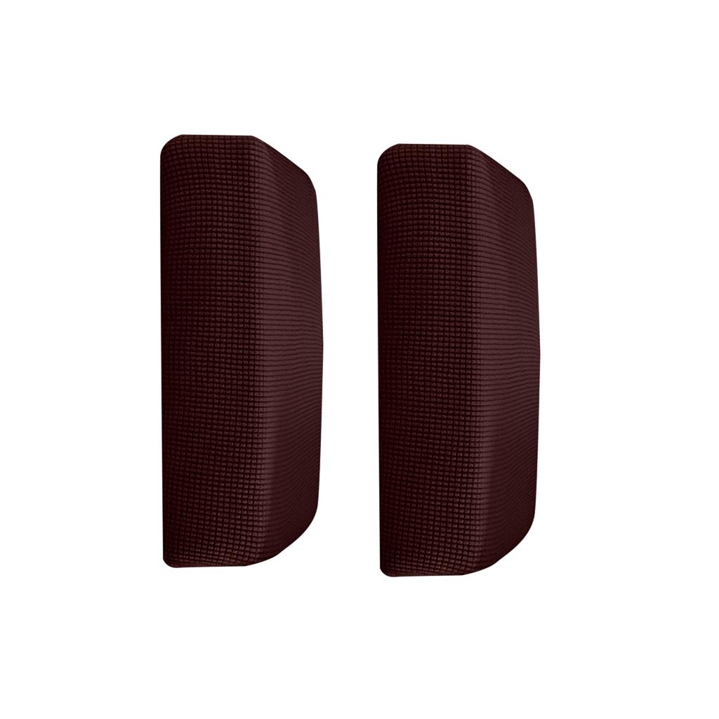 2Pcs Sofa Futon Seat Cushion Cover Couch Slipcover Protector Dark Brown _ S