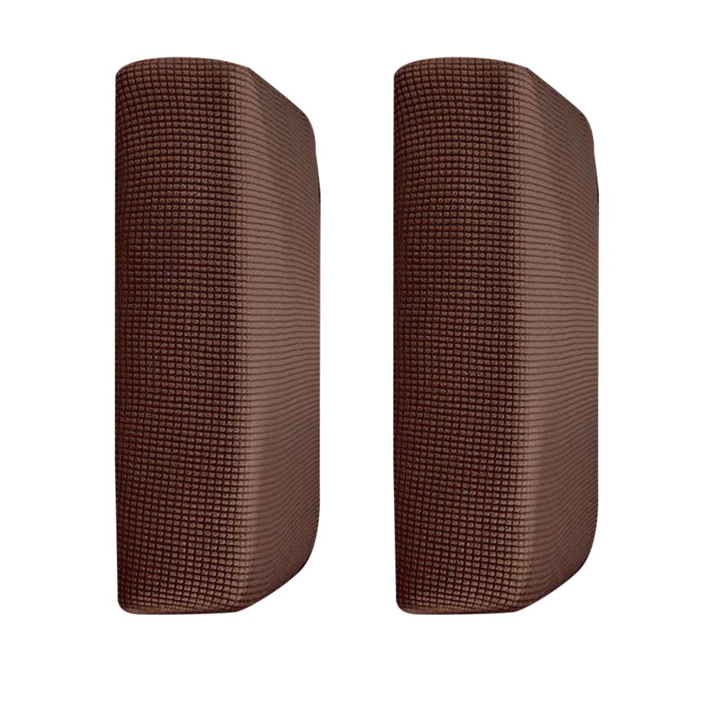 2Pcs Sofa Futon Seat Cushion Cover Couch Slipcover Protector Light Brown_S