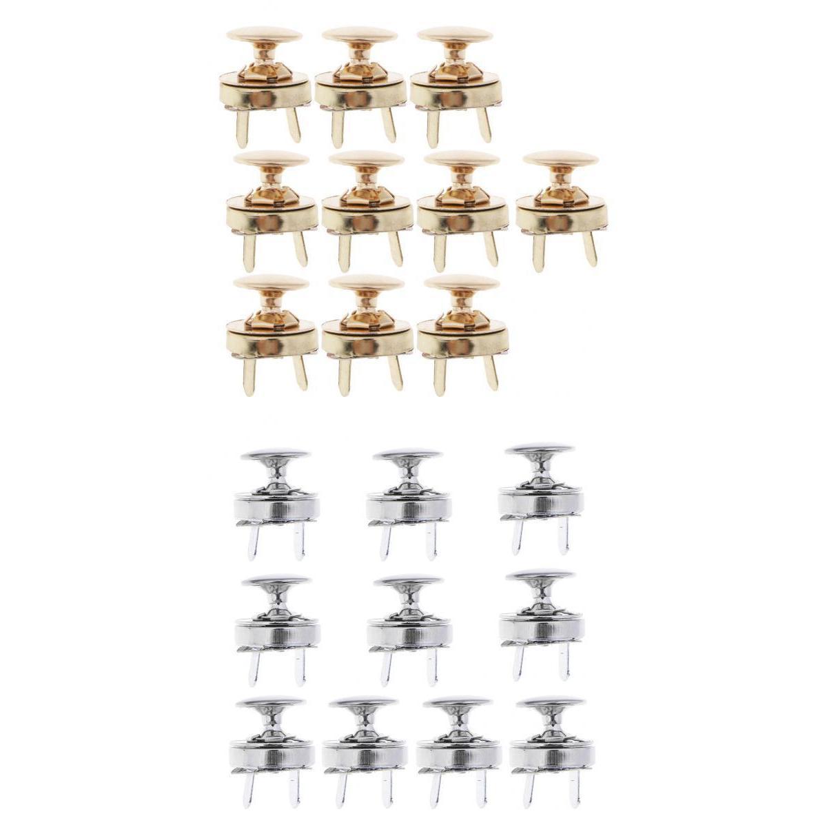 20 Set Metal Magnetic Fasteners Button for Handbag Purse Jewelry Gold Silver