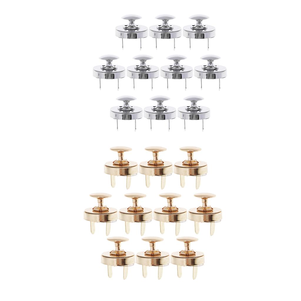 20 Set 18mm Metal Magnetic Fasteners Button for Handbag Purse Gold Silver