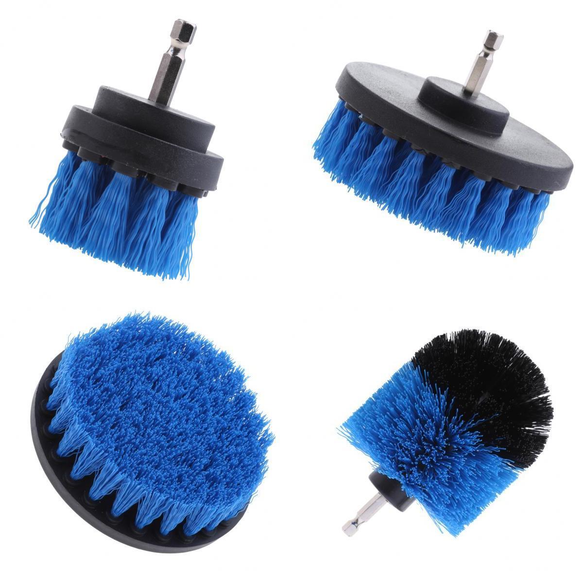 4Pcs Power Scrubber Cleaning Drill Brush Tub Cleaner 2,3.5,4,5inch, Blue