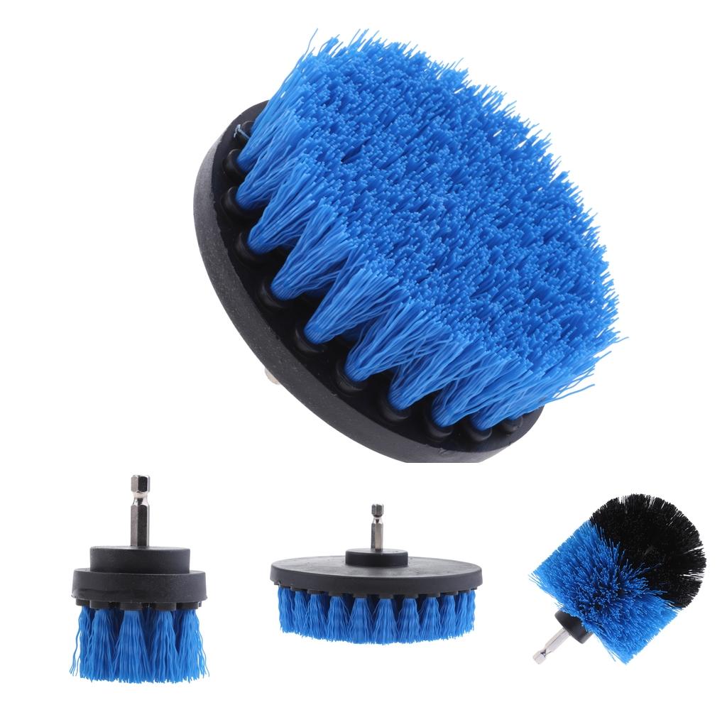 4Pcs Power Scrubber Cleaning Drill Brush Tub Cleaner 2,3.5,4,5inch, Blue