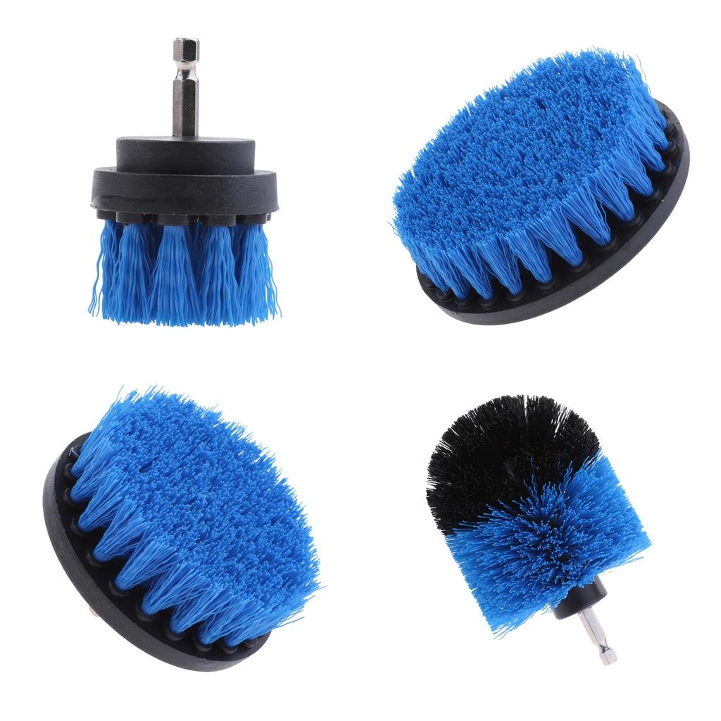 4Pcs Power Scrubber Cleaning Drill Brush Tub Cleaner 2,3.5,4,5inch, Blue