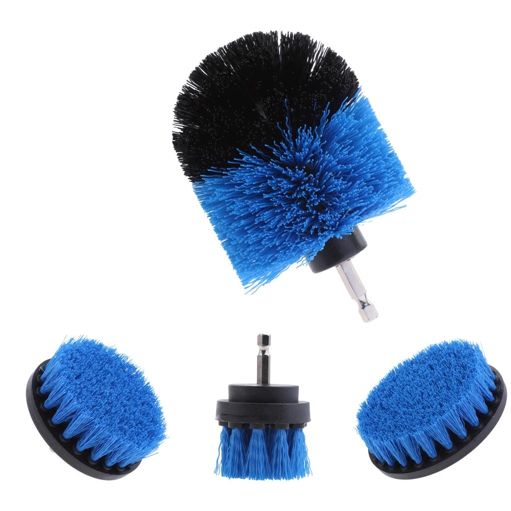 4Pcs Power Scrubber Cleaning Drill Brush Tub Cleaner 2,3.5,4,5inch, Blue