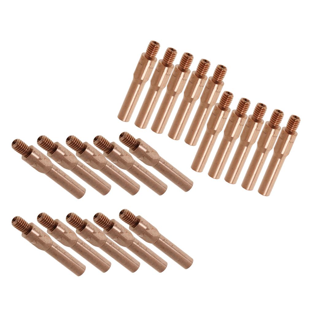 10 Pcs Red Copper Gas Shielded Weld Welding Contact Nozzle 1.2mm+1.4mm