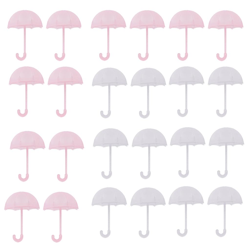24pcs Umbrella Small Candy Gift Boxes Chocolate Boxes Party Favor Pink+White