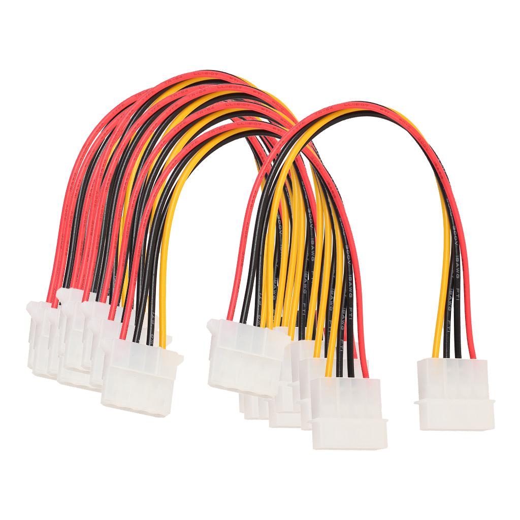 10x IDE 4Pin Male to Female Internal PC Power Supply Adapter Extension Cable
