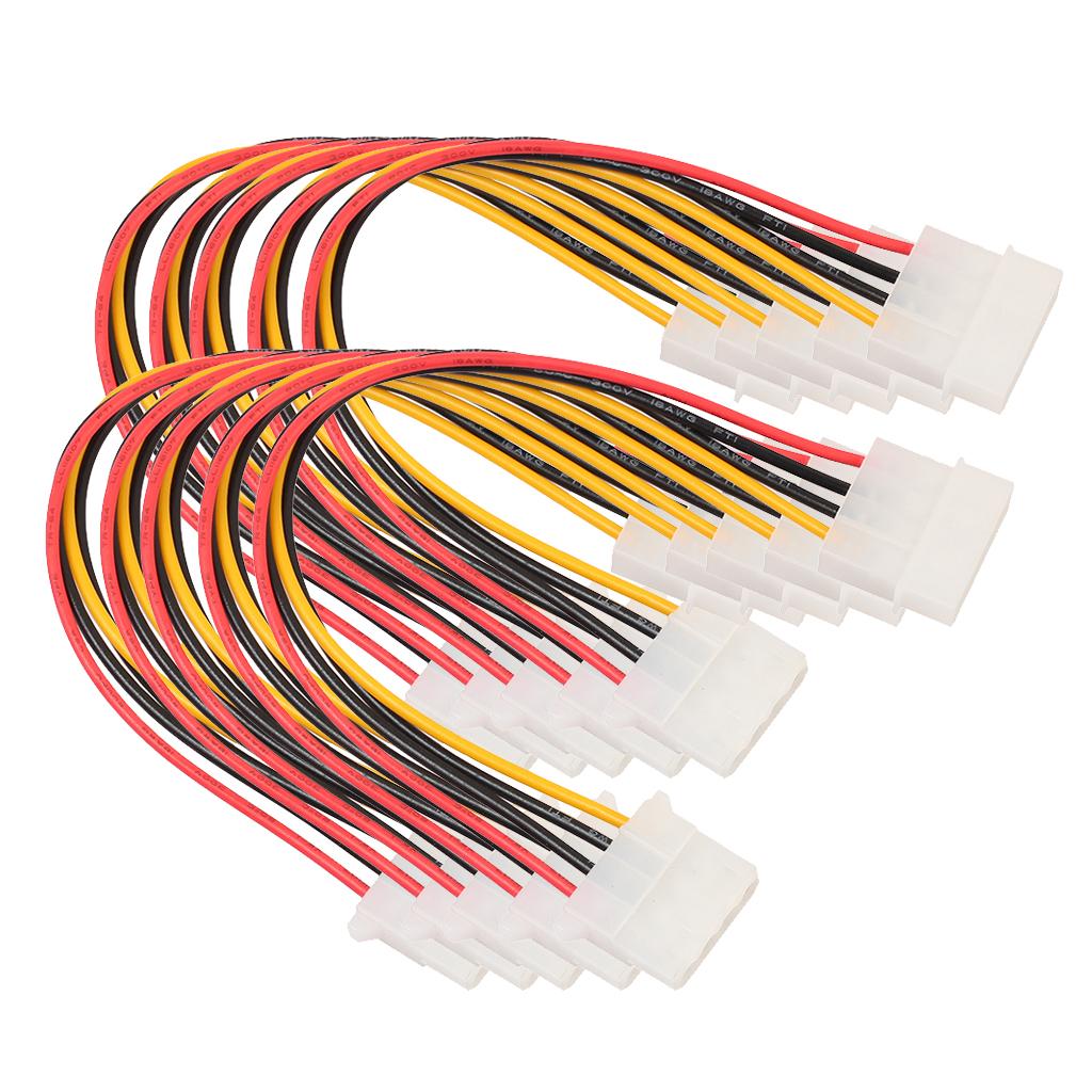 10x IDE 4Pin Male to Female Internal PC Power Supply Adapter Extension Cable