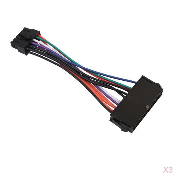 3Pcs ATX 24 Pin Female to 12 Pin Male Converter Power Supply Cable for Acer