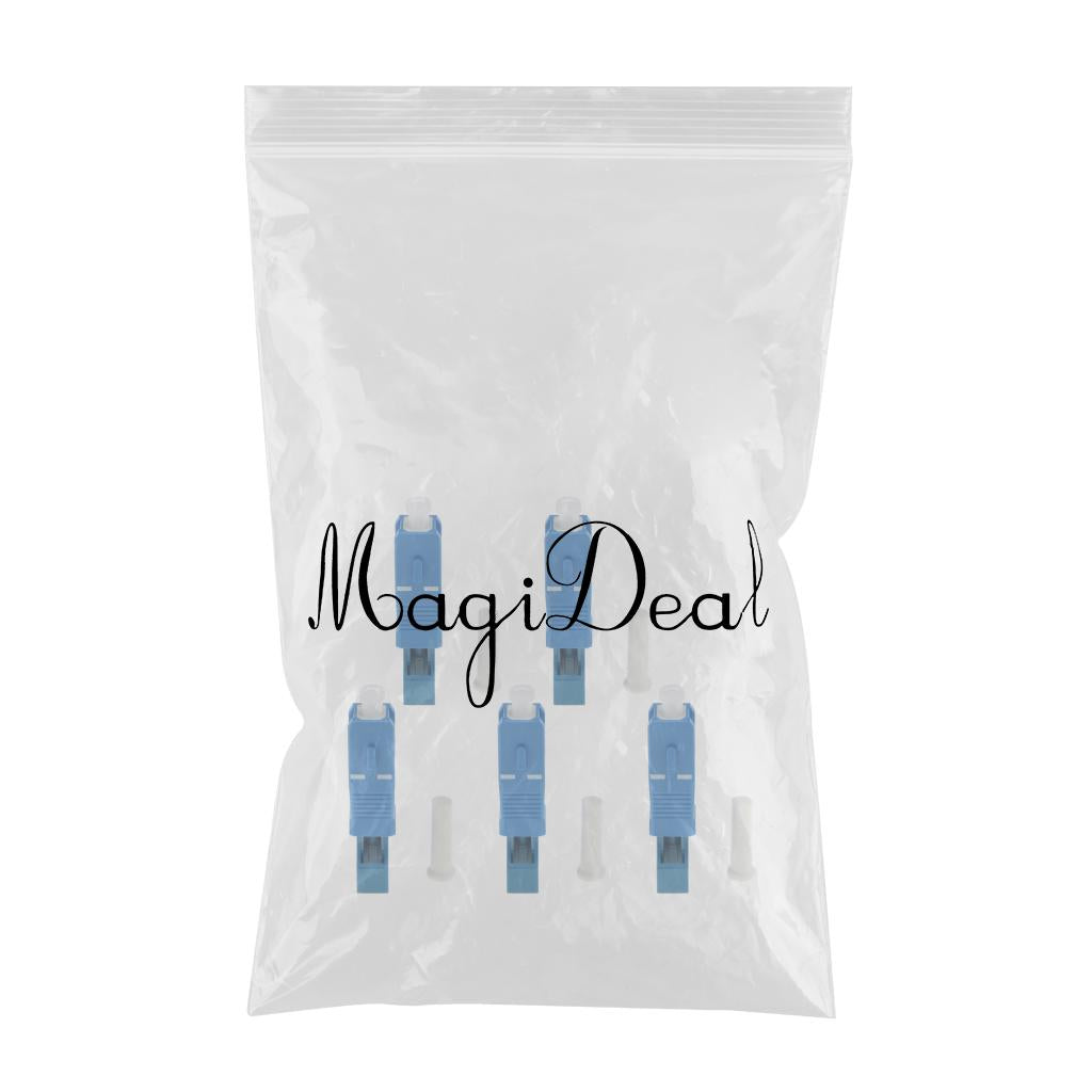 5Pcs 2.5 to 1.25mm SC Male to LC Female Single Mode Fiber Optic Connector