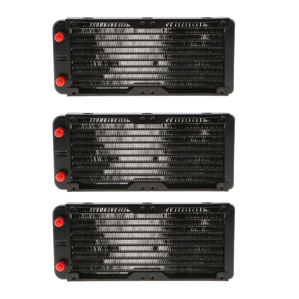 3x Computer Radiator 240mm 10 Pipes Water Cooler Cooling for CPU Heatsink