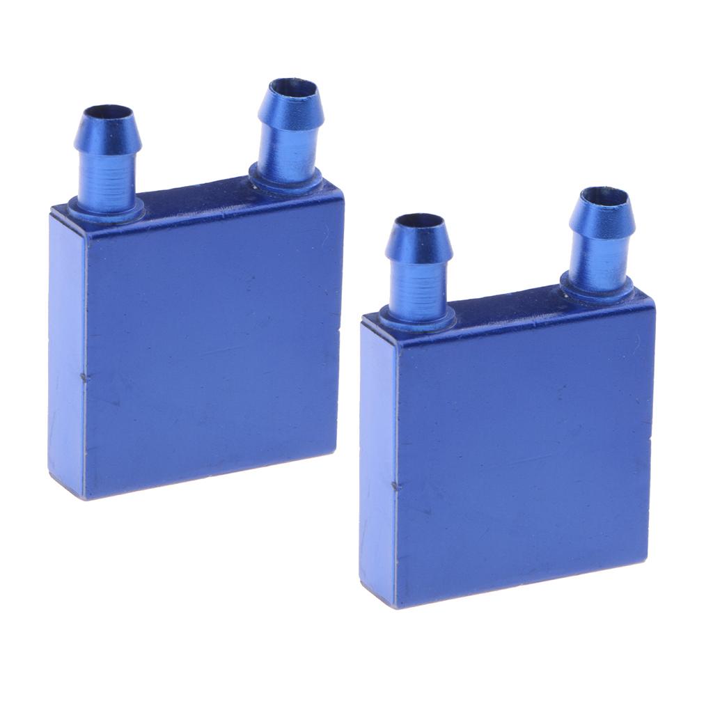 2x Aluminum Water Cooling Block for CPU Graphics Radiator Heatsink 40x40mm