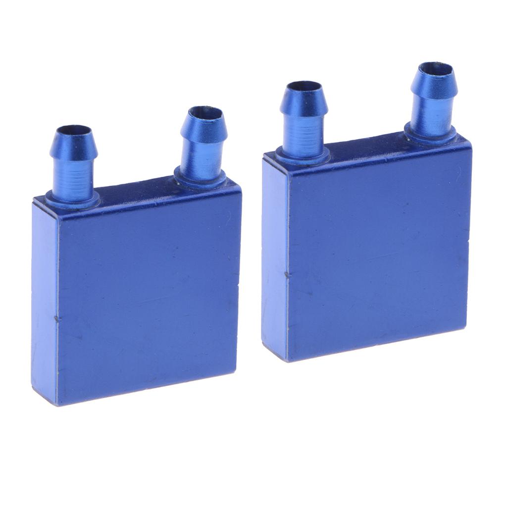2x Aluminum Water Cooling Block for CPU Graphics Radiator Heatsink 40x40mm