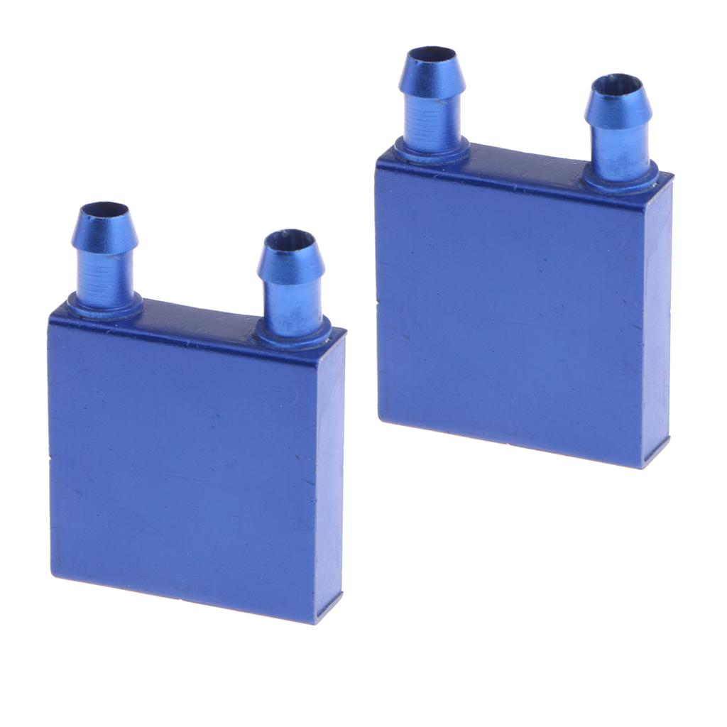 2x Aluminum Water Cooling Block for CPU Graphics Radiator Heatsink 40x40mm