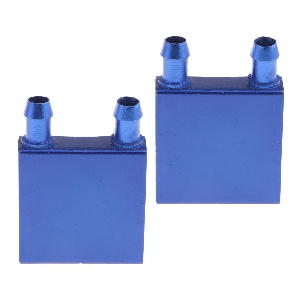 2x Aluminum Water Cooling Block for CPU Graphics Radiator Heatsink 40x40mm