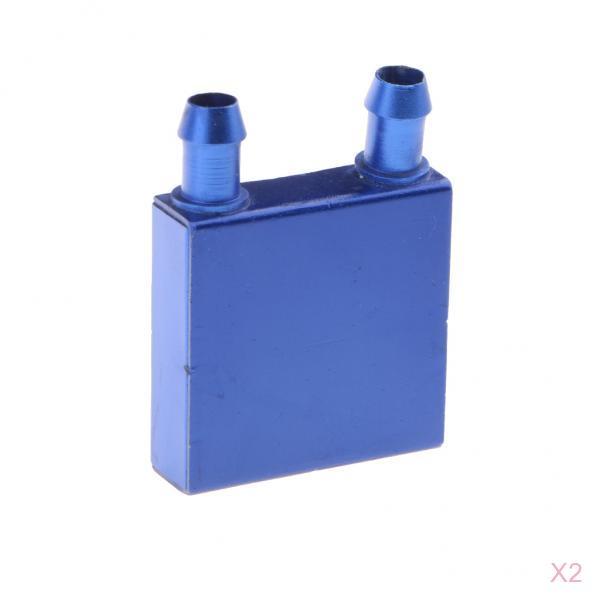 2x Aluminum Water Cooling Block for CPU Graphics Radiator Heatsink 40x40mm