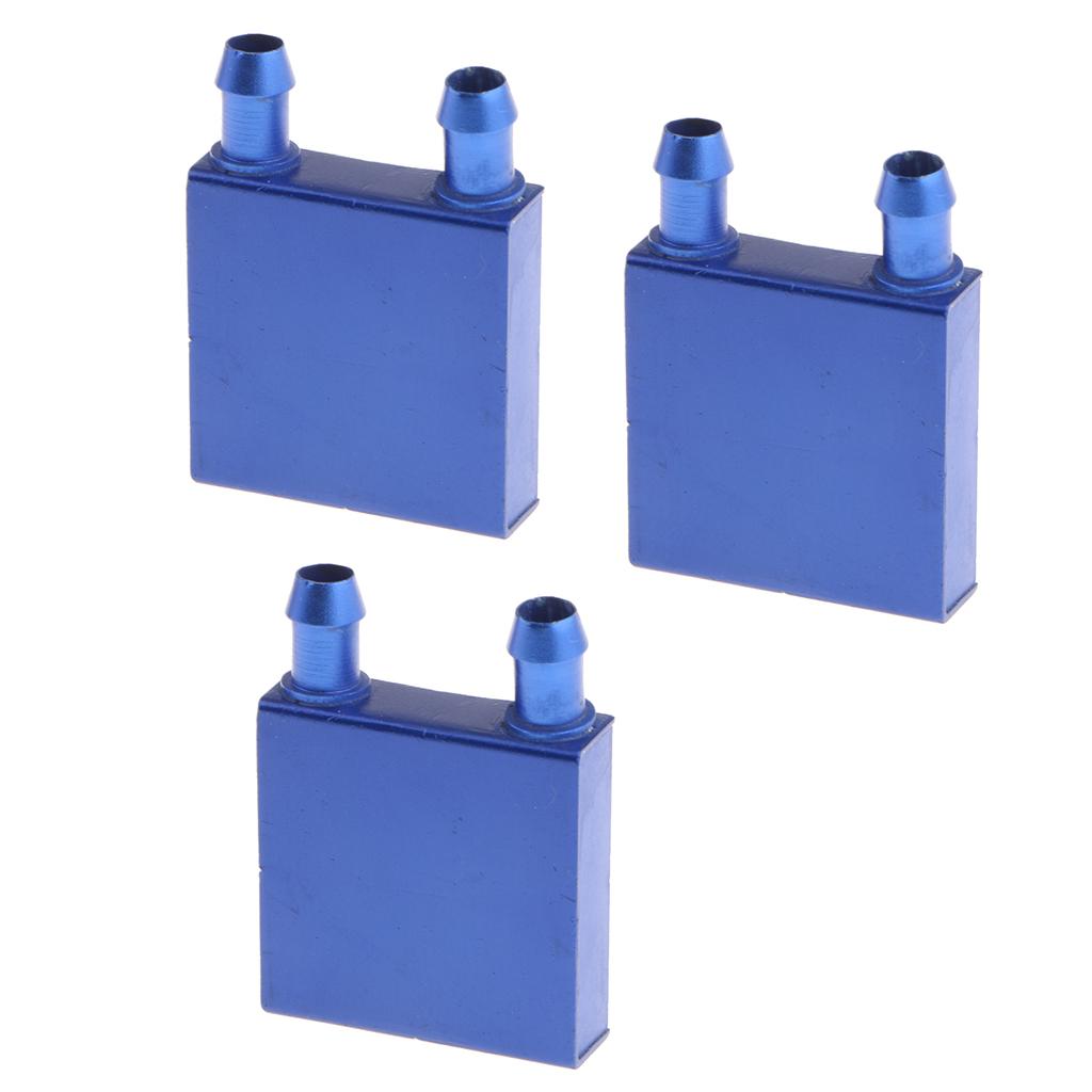 3x Aluminum Water Cooling Block for CPU Graphics Radiator Heatsink 40x40mm