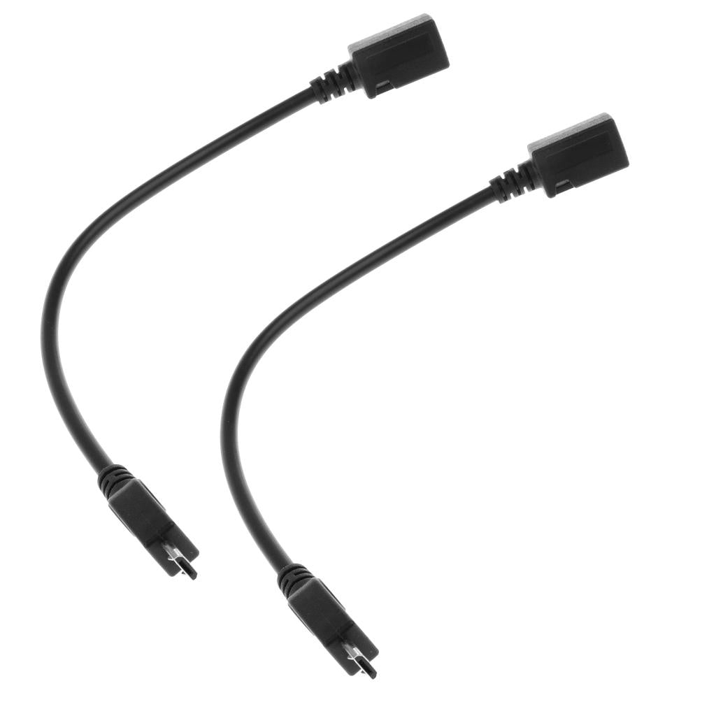 2x Micro USB Male to Micro USB Female Extension Extender Data Charging Cable