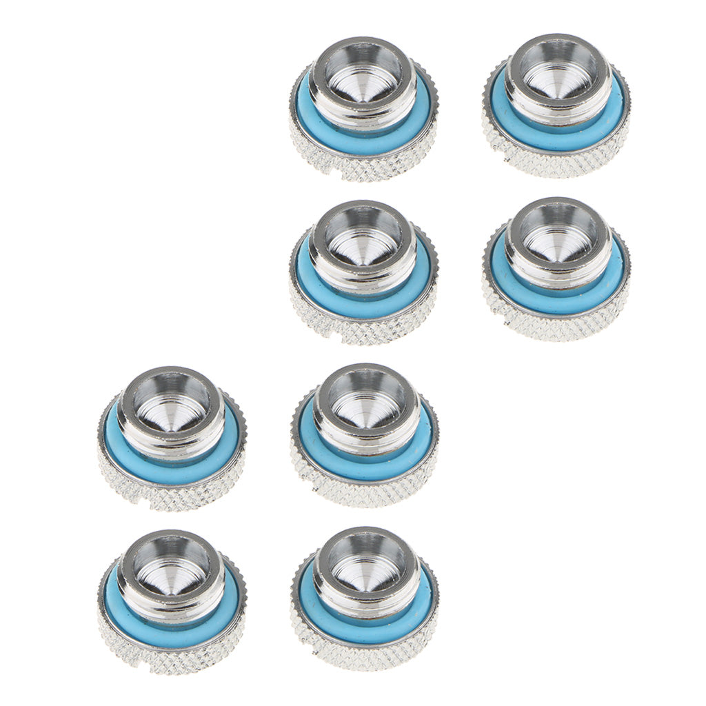 8Piece Silver Chrome Water Cooling G1/4 Plug Water Stop for Water Cooling