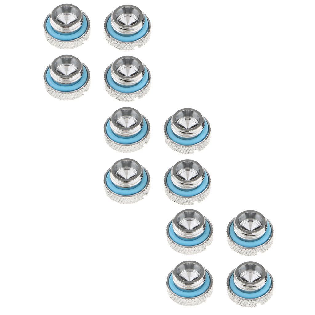 12Piece Silver Chrome Water Cooling G1/4 Plug Water Stop for Water Cooling
