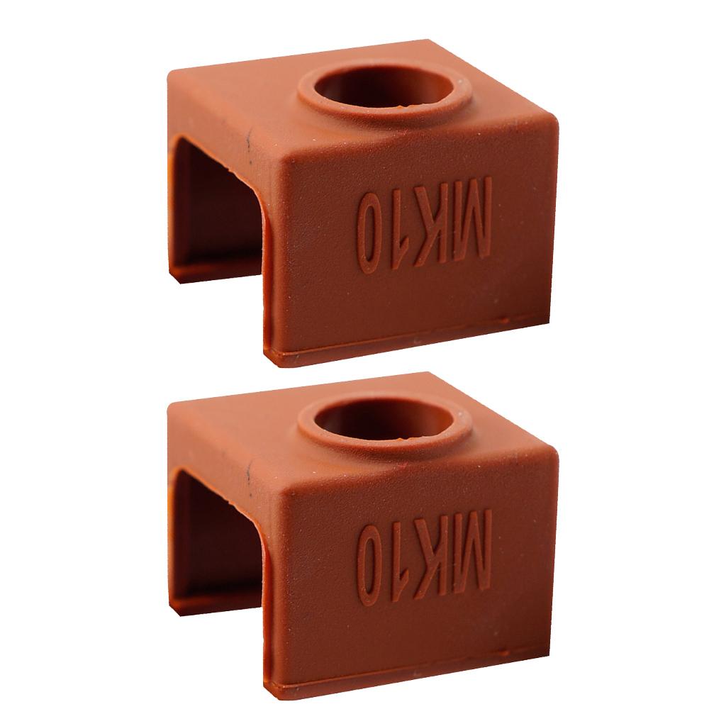 2x 3D Printer Silicone Wrap Case Sock Cover Protector For MK10 Heating Block
