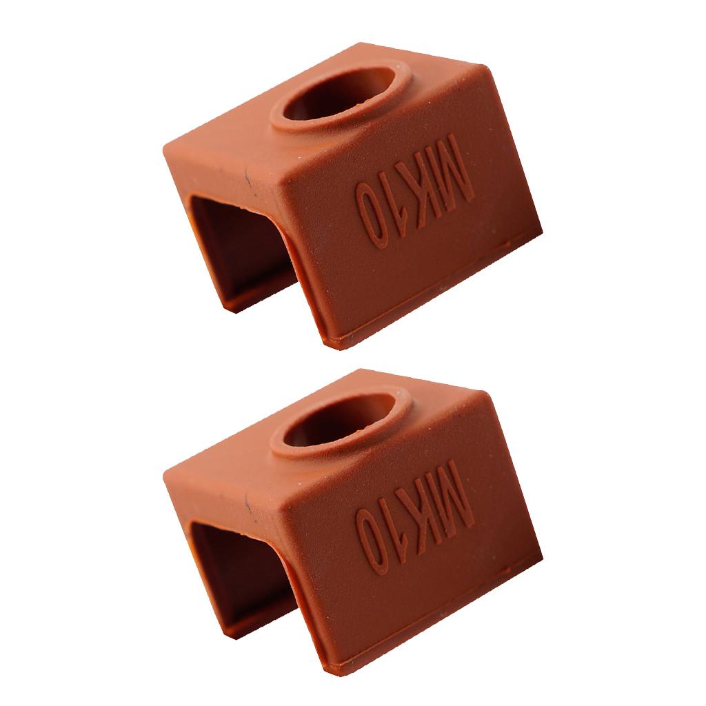 2x 3D Printer Silicone Wrap Case Sock Cover Protector For MK10 Heating Block