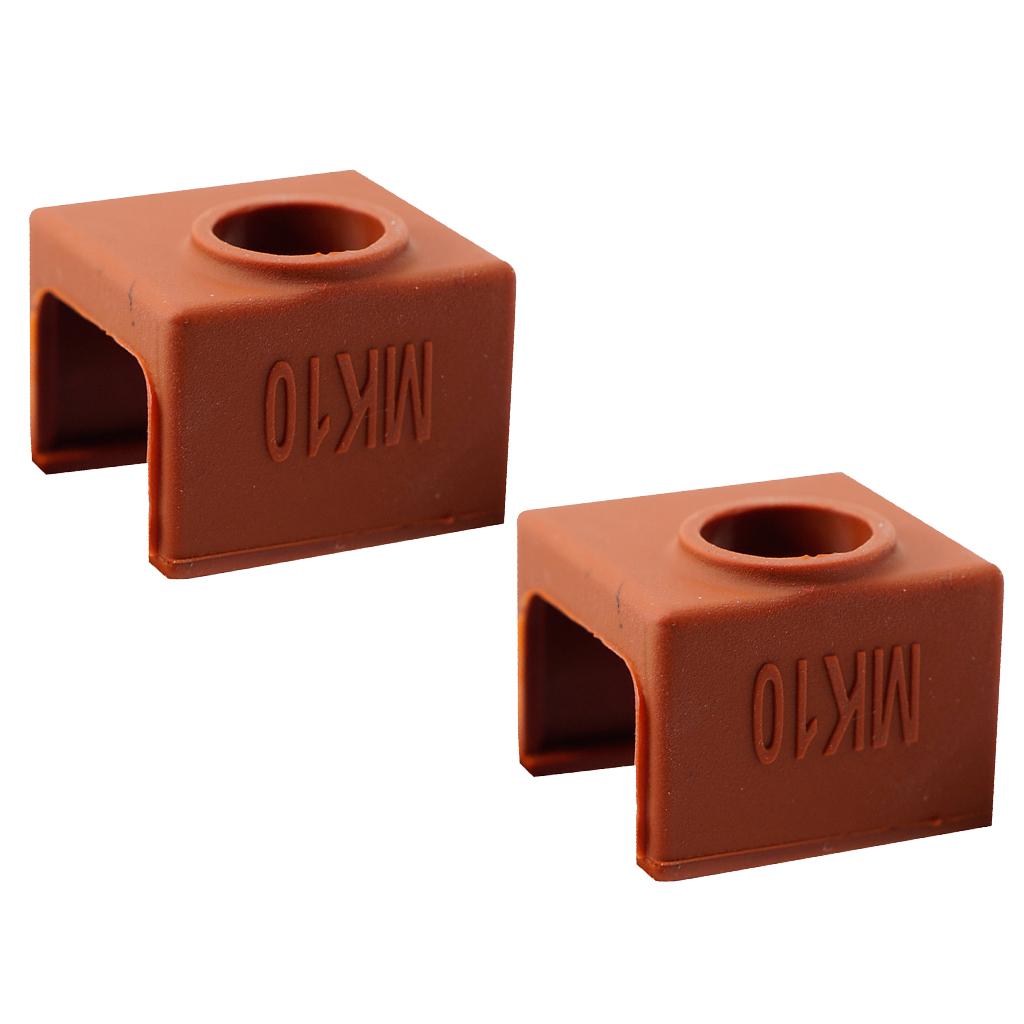 2x 3D Printer Silicone Wrap Case Sock Cover Protector For MK10 Heating Block