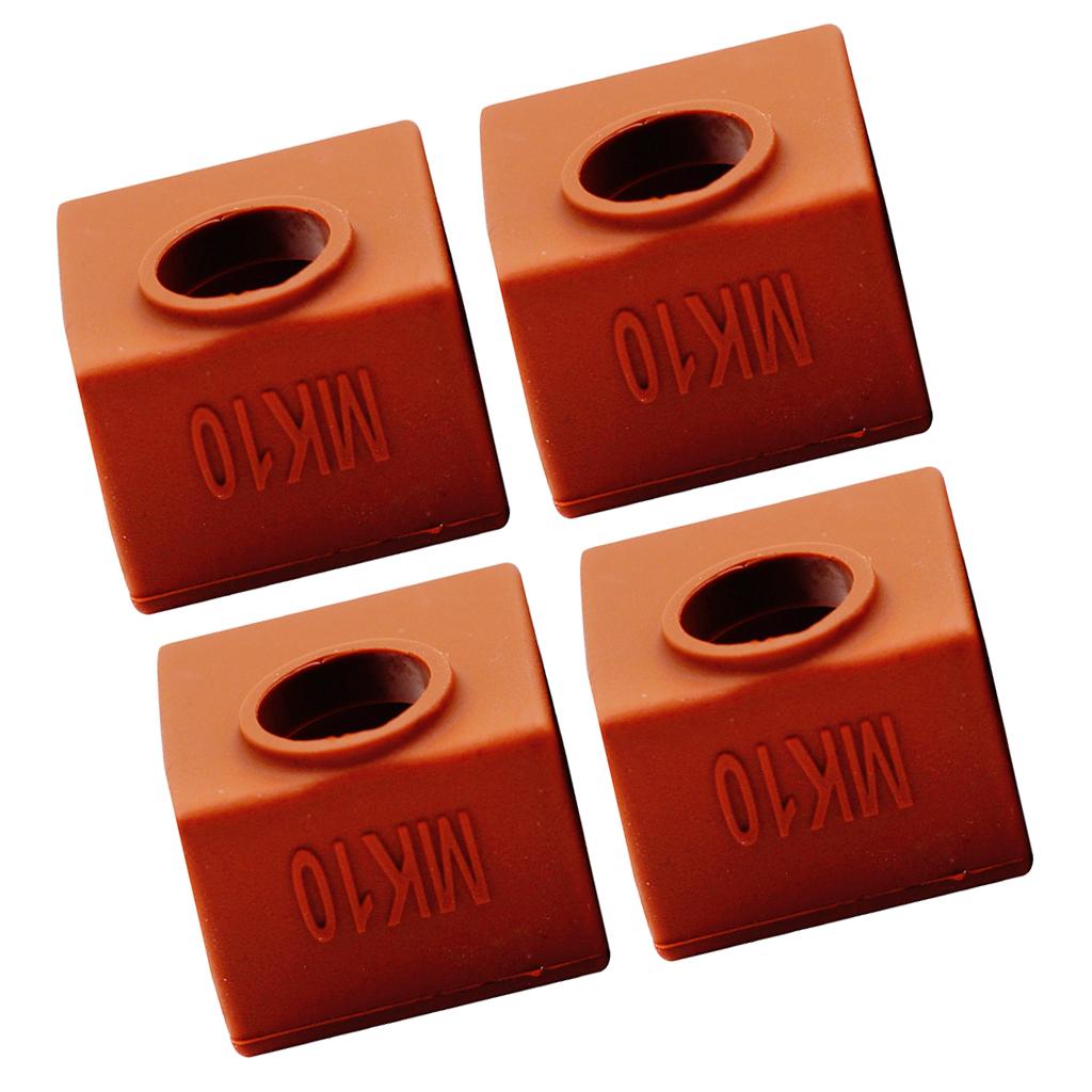 4x 3D Printer Silicone Wrap Case Sock Cover Protector For MK10 Heating Block