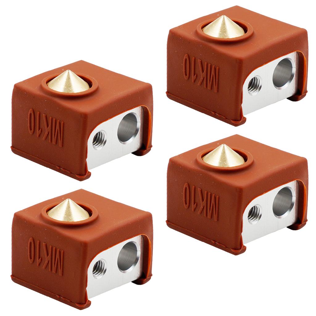 4x 3D Printer Silicone Wrap Case Sock Cover Protector For MK10 Heating Block