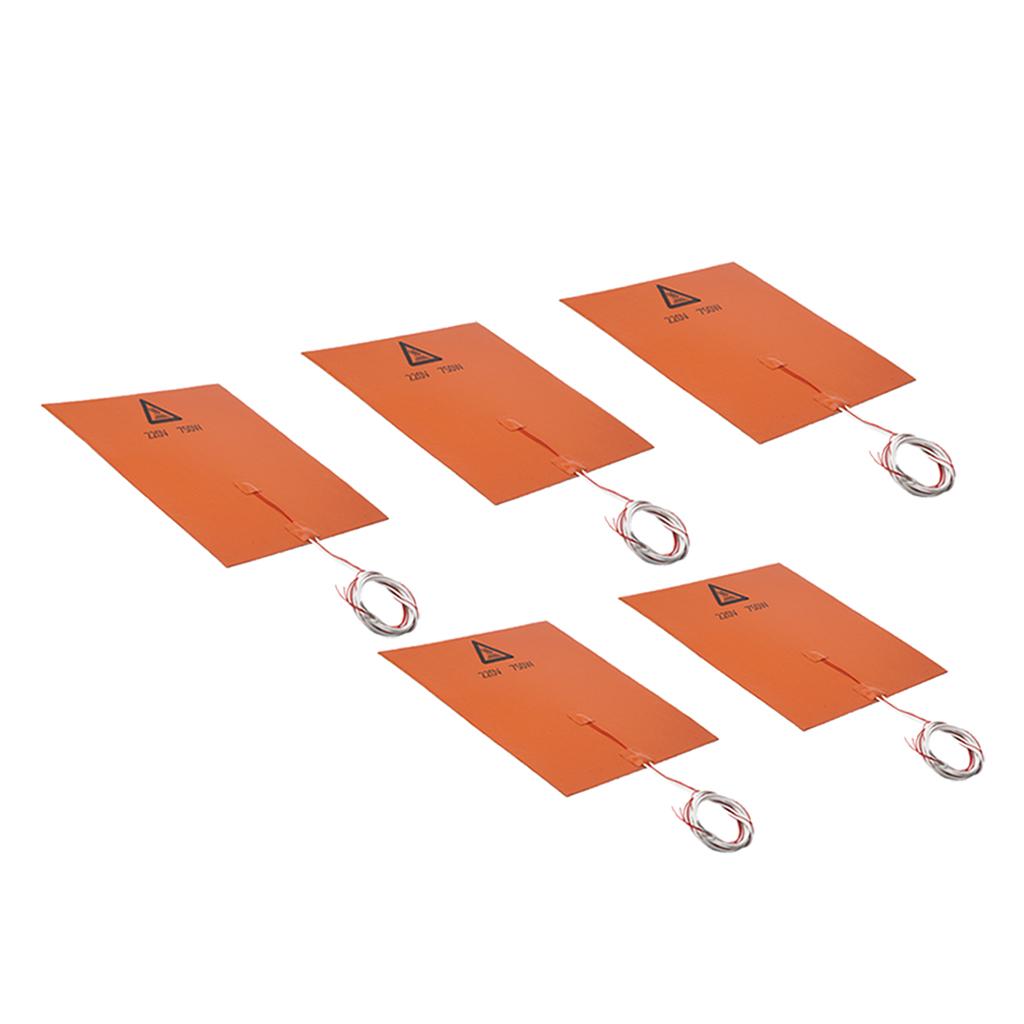 5x 220V 300*300mm 750W Rubber Silicone Heat Pad For 3D Printer Heated Bed