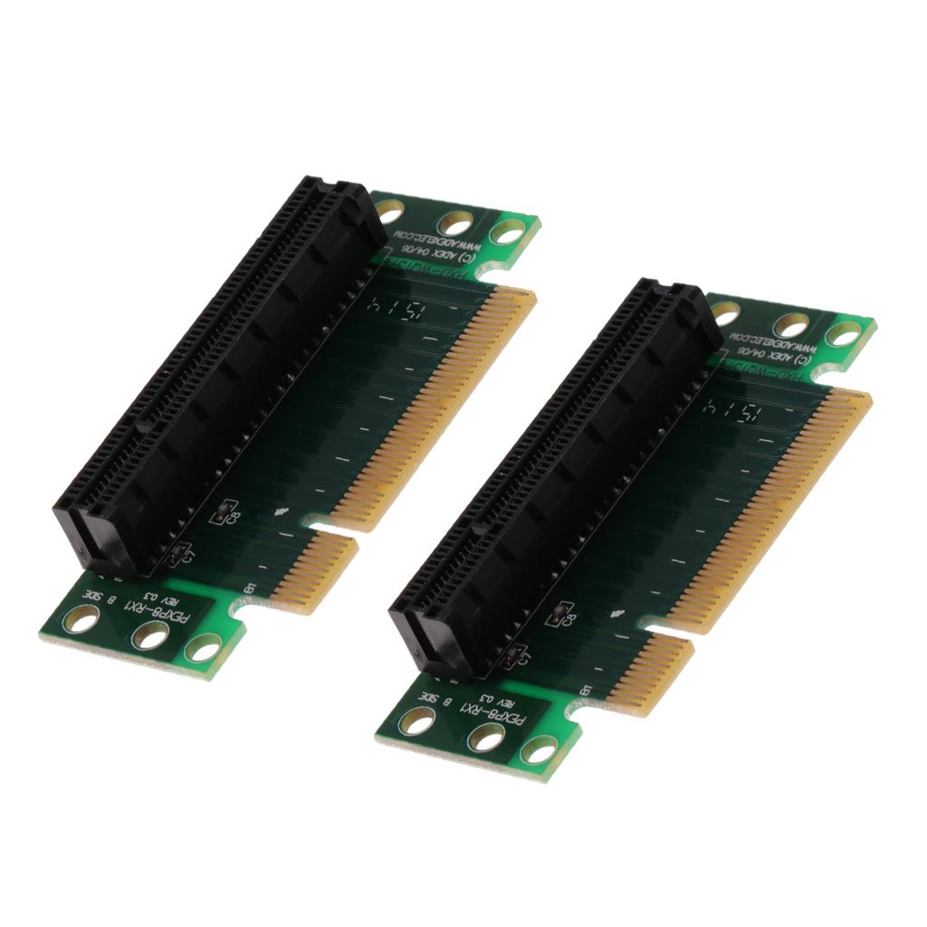 2x PCI Express 8X Adapter Riser Card 90 Angle For 1U/2U Server Chassis
