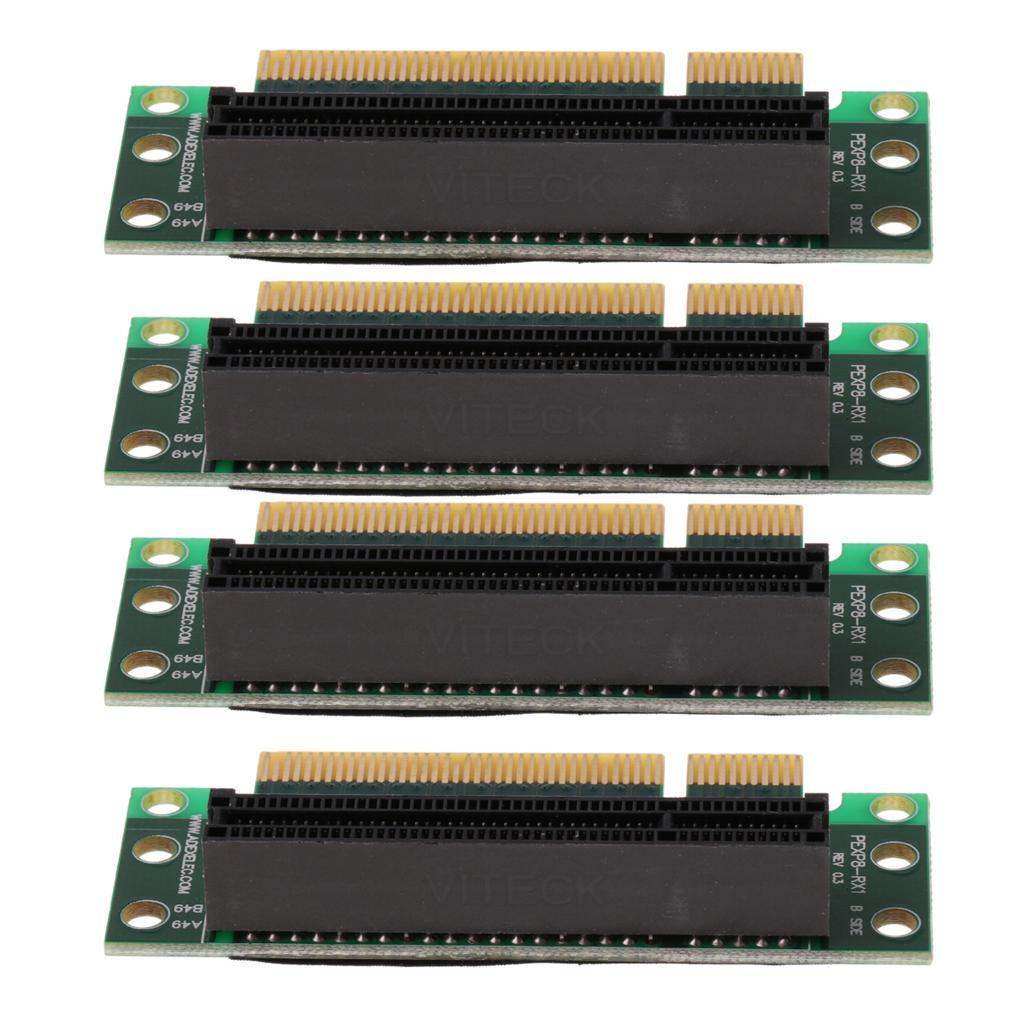 4Pcs PCI Express 8X Adapter Riser Card 90 Angle For 1U/2U Server Chassis
