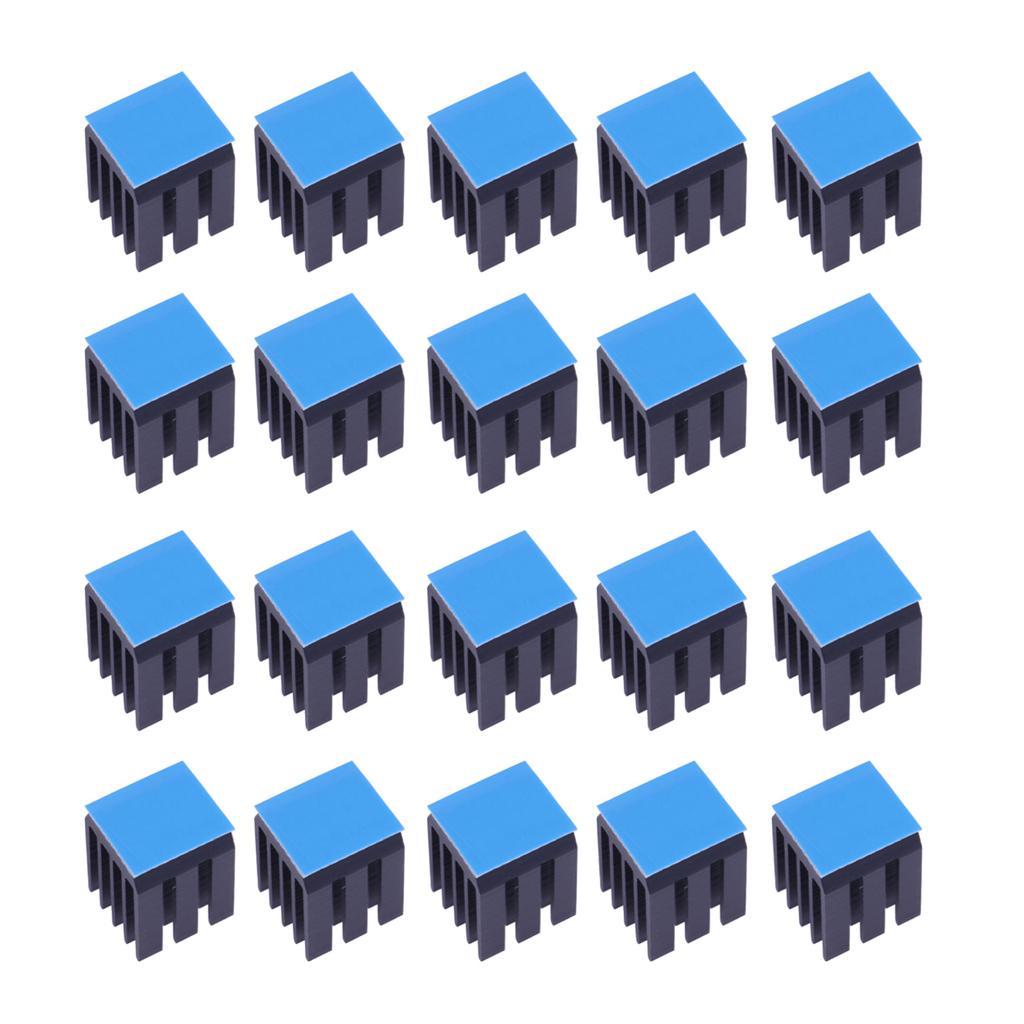 20xStepper Motor Driver Heat Sinks Cooling Block Heatsinks for TMC2100 Black