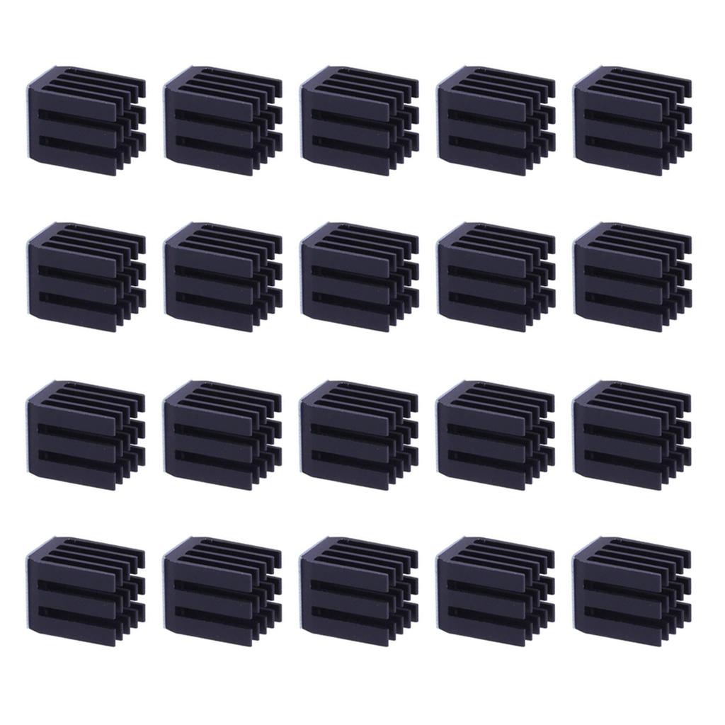20xStepper Motor Driver Heat Sinks Cooling Block Heatsinks for TMC2100 Black