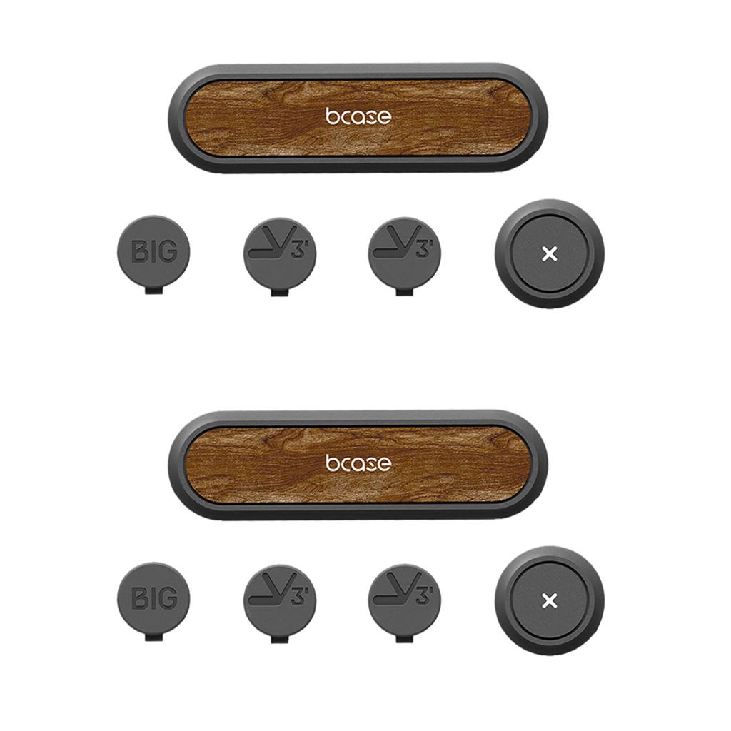 2Pack Wooden Magnetic Cable Clips Cable Organizer Cord Management Black