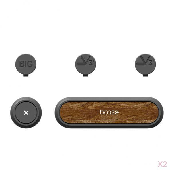 2Pack Wooden Magnetic Cable Clips Cable Organizer Cord Management Black