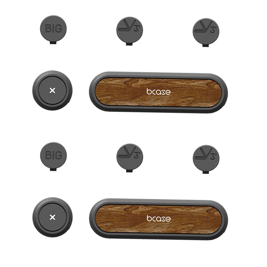 2Pack Wooden Magnetic Cable Clips Cable Organizer Cord Management Black