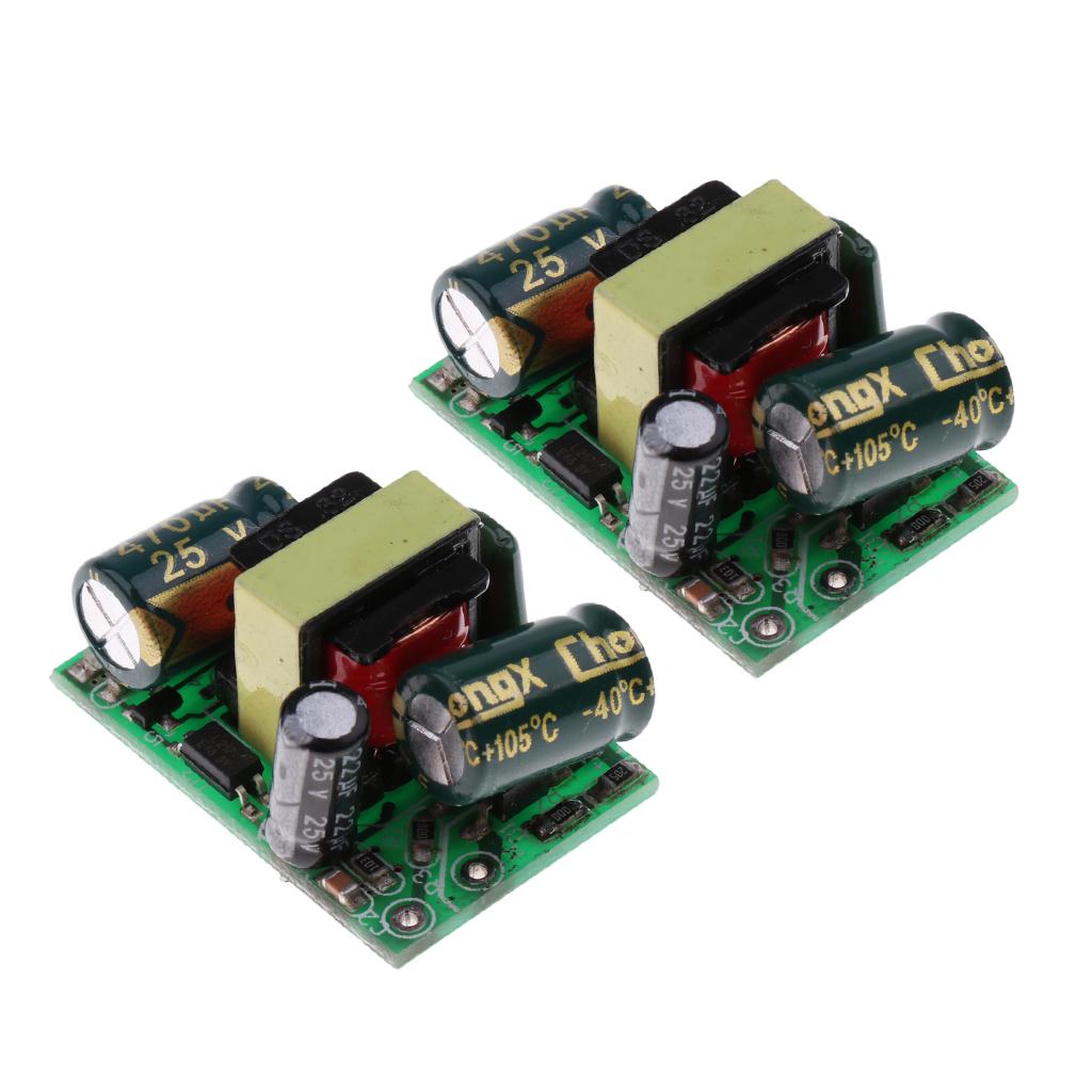 2Pcs 4.8W 12V 400mA AC-DC Isolated Switching Power Supply Module