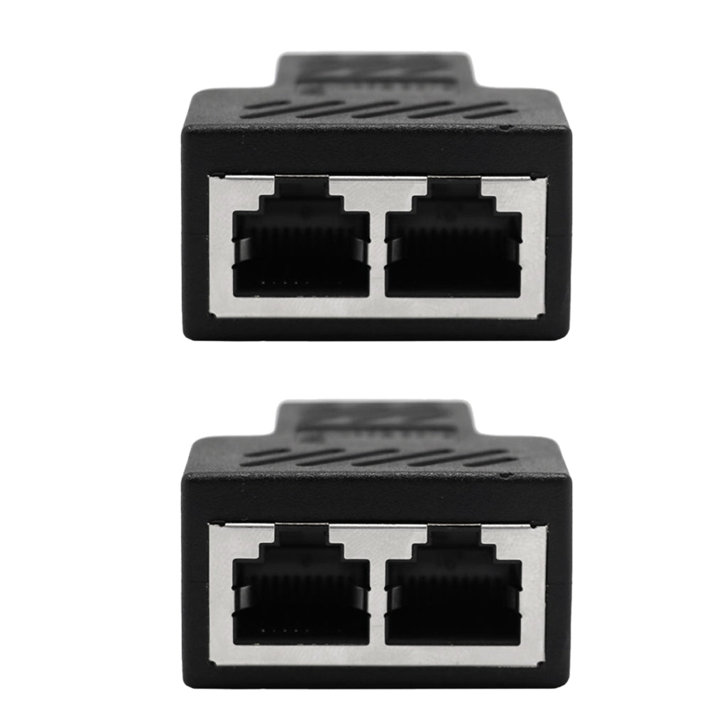 2Piece Splitter Adapter 1 to 2 Dual Female Port Connector Extender Plug