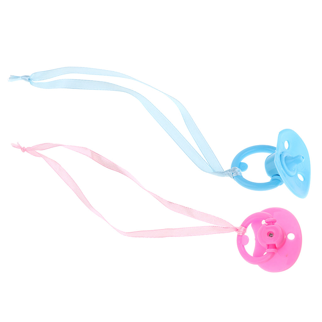 2Pcs Infant Baby Doll Plastic Pacifier for Doll Nursery Room Accs