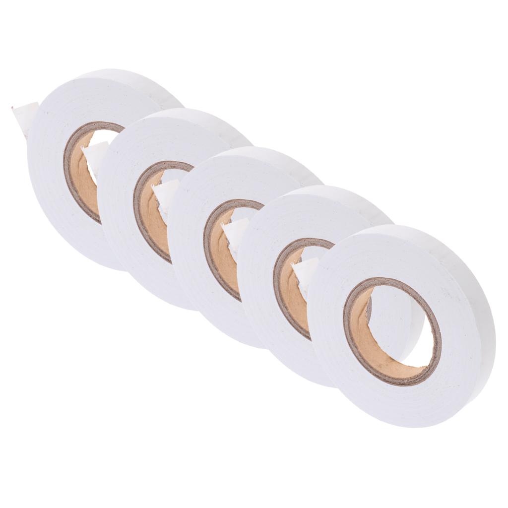 5pcs Tennis Badminton Squash Racket Grip Overgrip Sweatband Tape - White