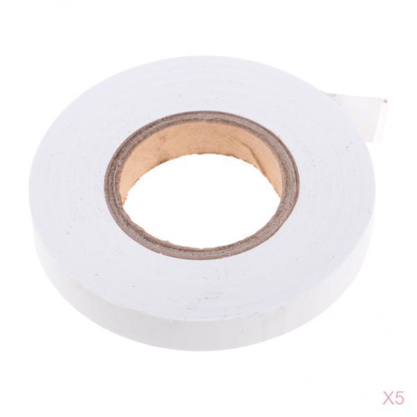 5pcs Tennis Badminton Squash Racket Grip Overgrip Sweatband Tape - White