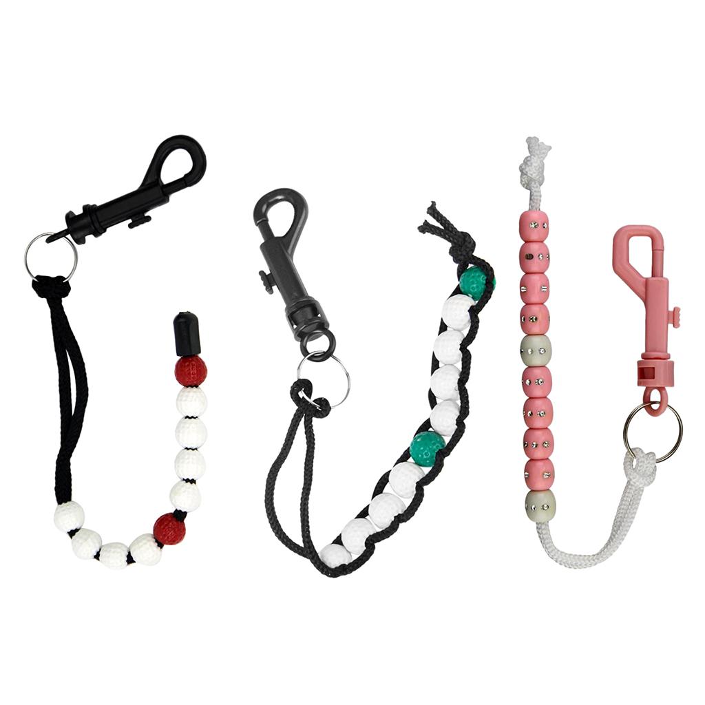 3pcs Golf Stroke Bead Score Counter Golf Accessories Training Aids