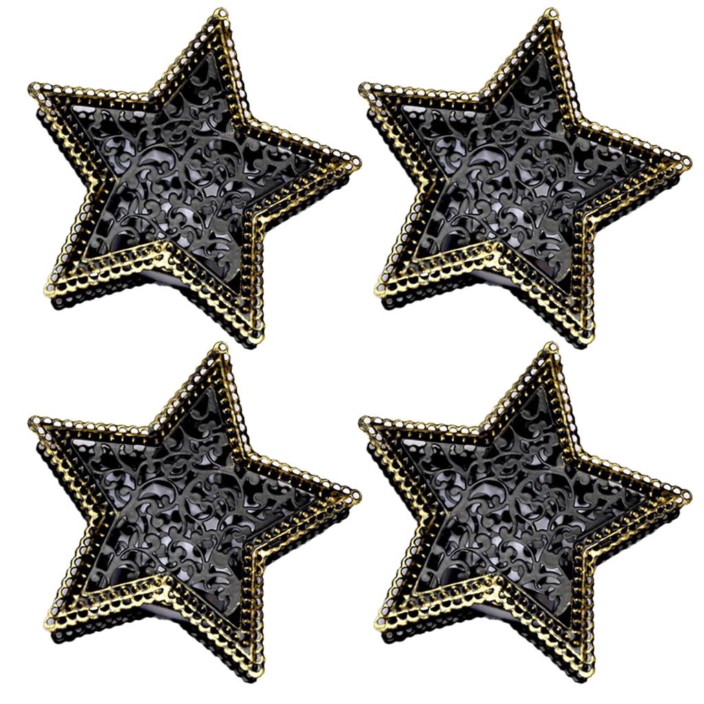 3D Hollow Star Moroccan Candlestick Candle Tea Light Holder Party 4-set