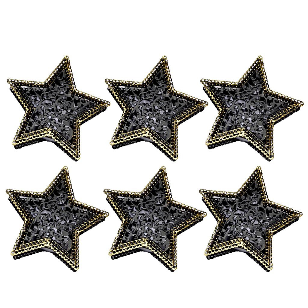 3D Hollow Star Moroccan Candlestick Candle Tea Light Holder Party 6-set