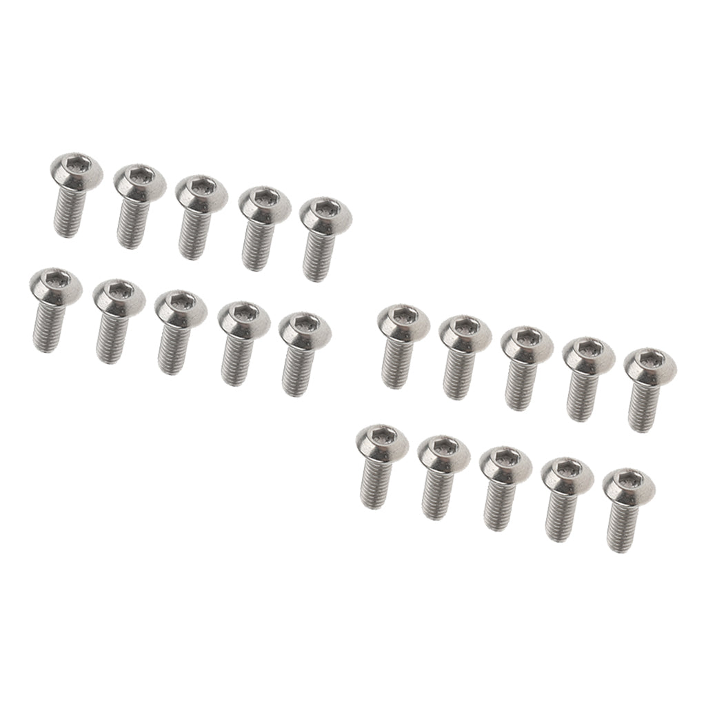 20 Pieces GR1 Titanium Alloy Hexagon Button Head Cap Bolts Screws