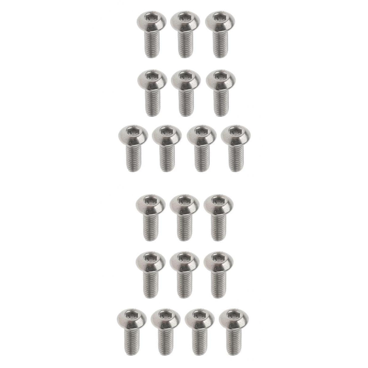 20 Pieces GR1 Titanium Alloy Hexagon Button Head Cap Bolts Screws
