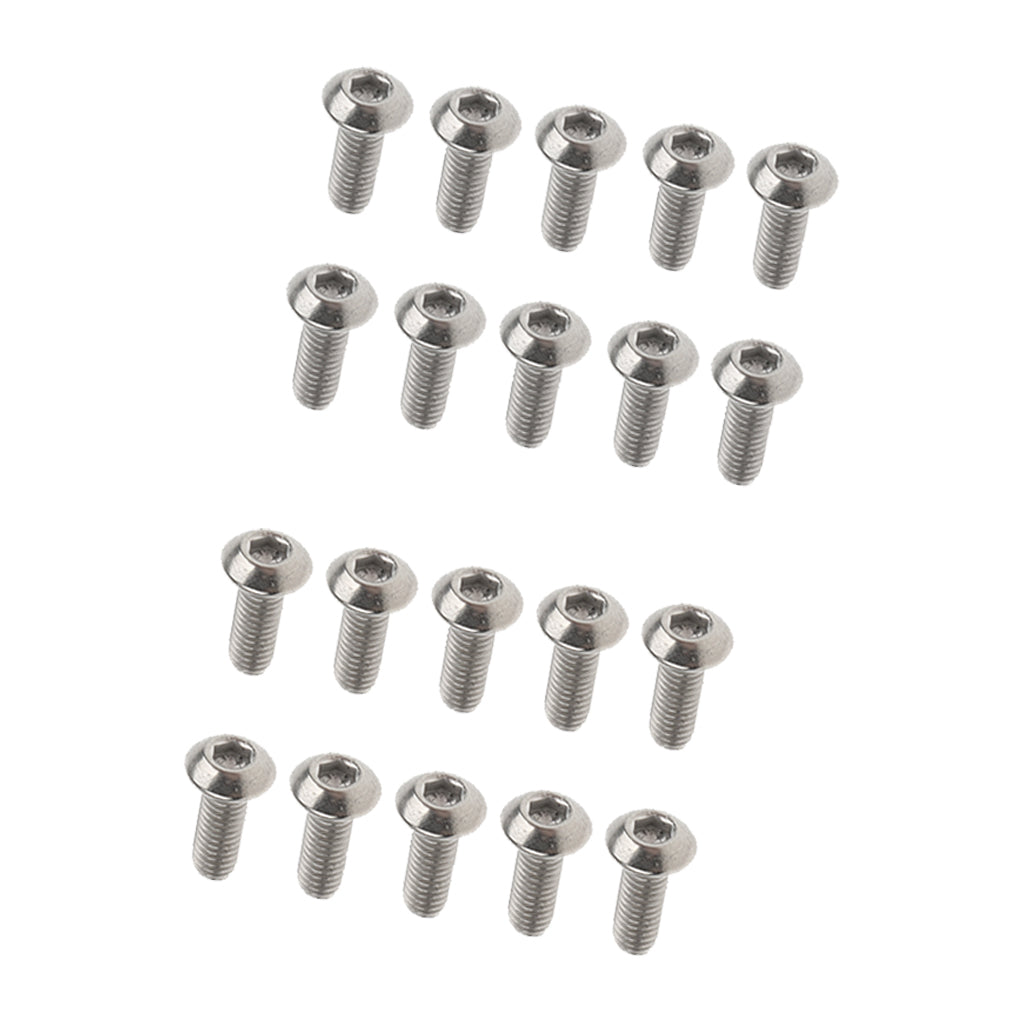 20 Pieces GR1 Titanium Alloy Hexagon Button Head Cap Bolts Screws